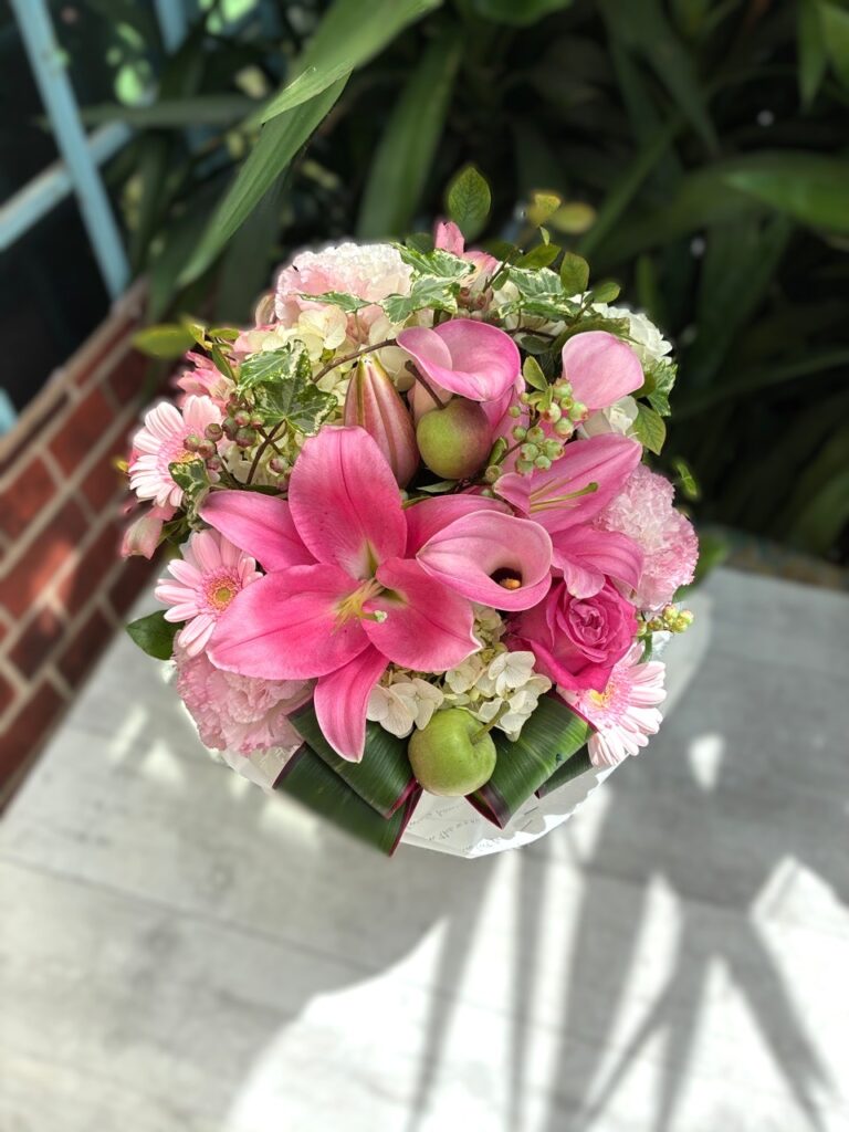 楽屋花　フラワーアレンジ　マリンメッセ福岡