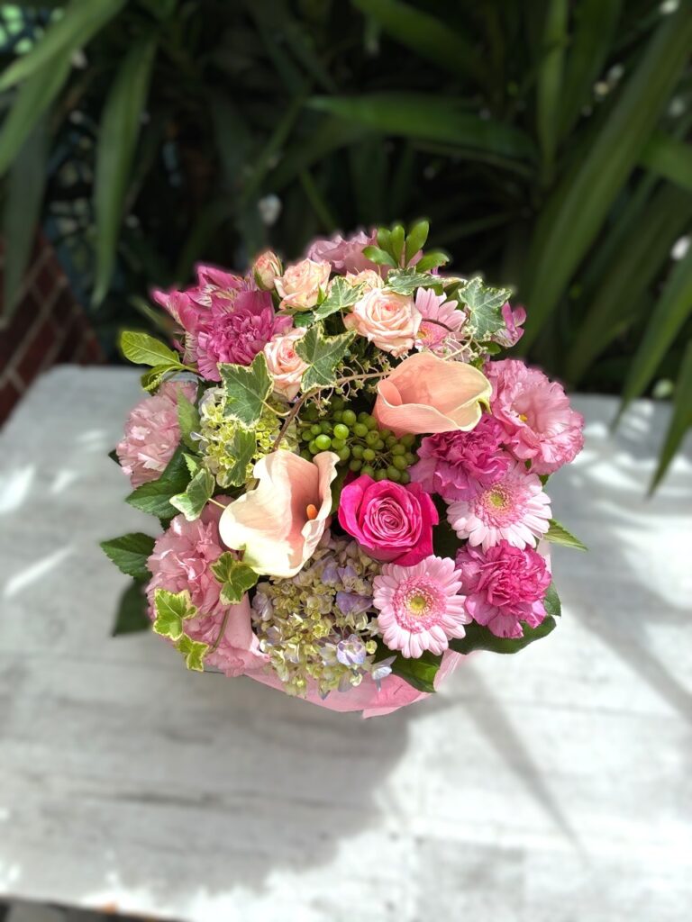 楽屋花　フラワーアレンジ　マリンメッセ福岡