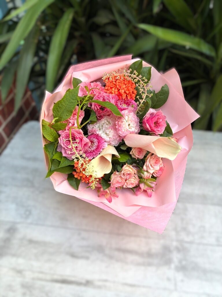 送別用　花束　ご来店