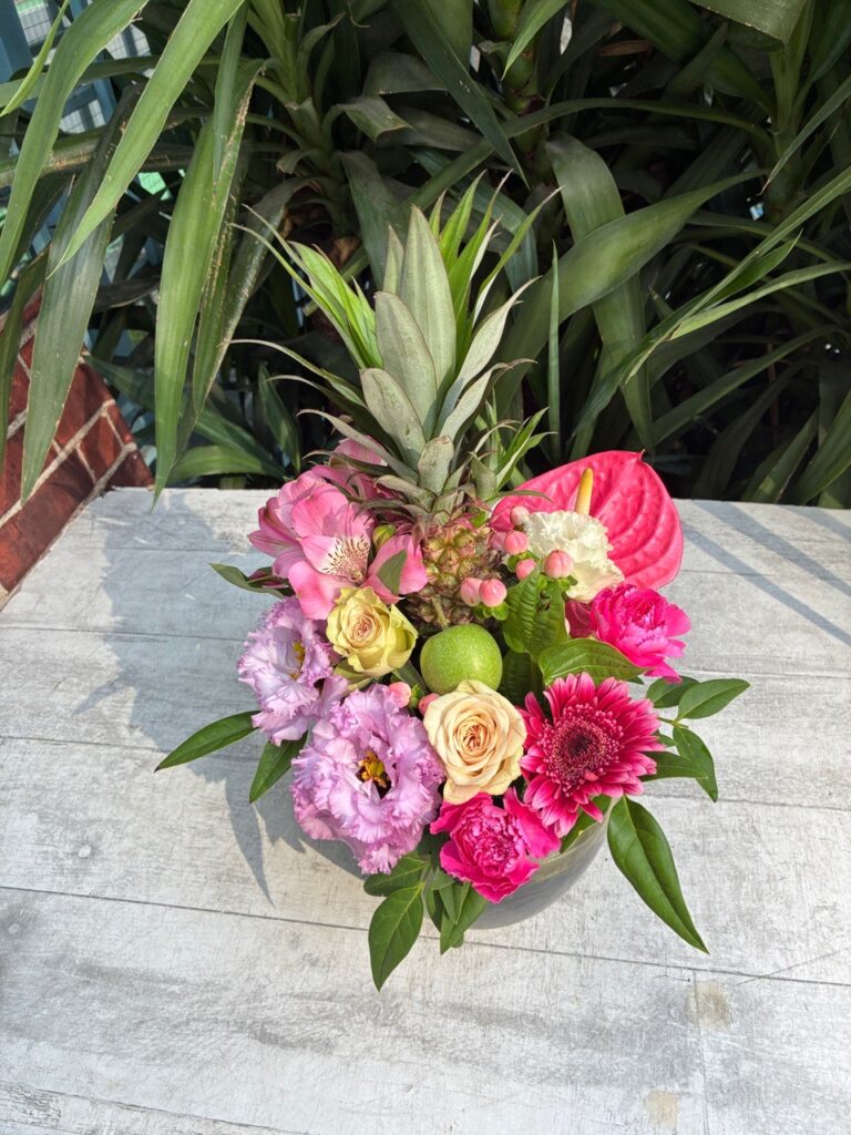 受付用　フラワーアレンジ　香椎浜