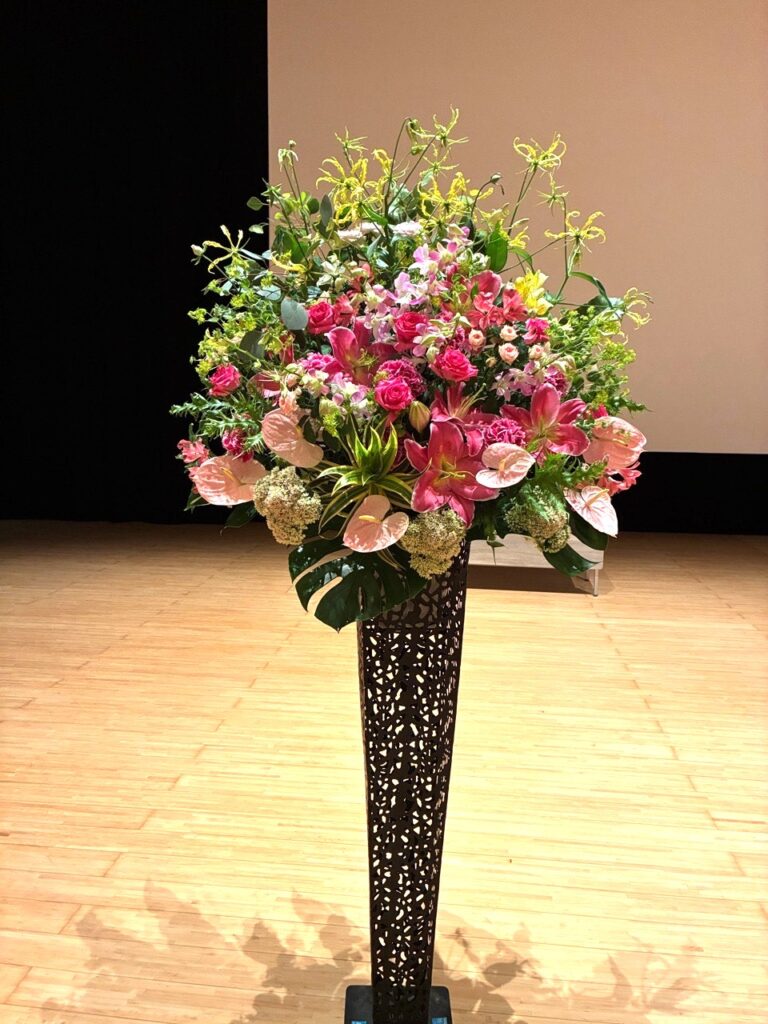 学会講演会　生花スタンド　福岡国際会議場