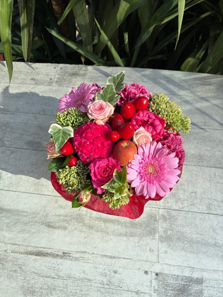 お誕生日　フラワーアレンジ　宇美町