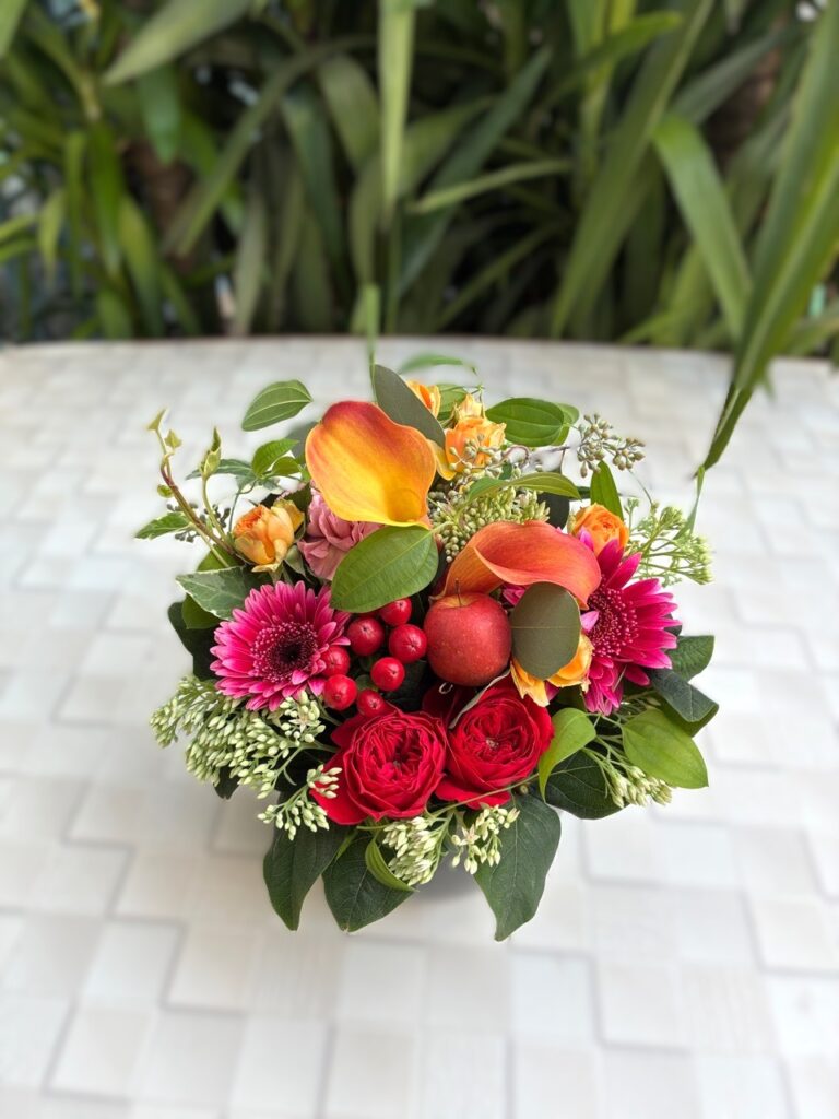 受付用　フラワーアレンジ　香椎浜