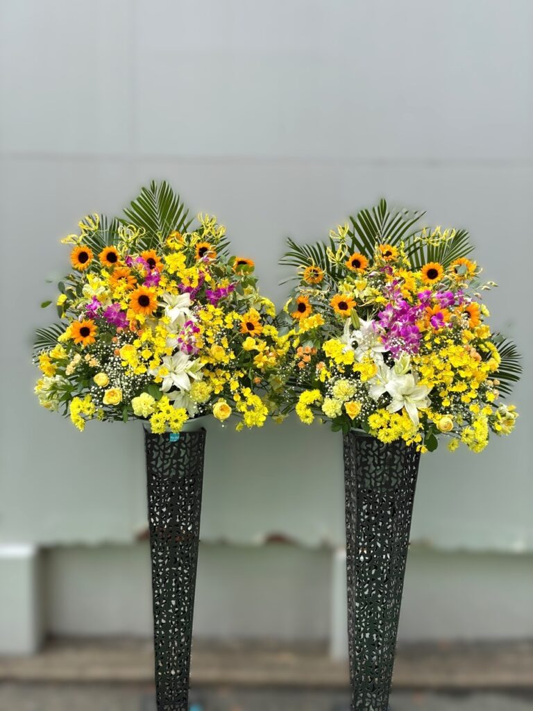 開院祝　生花スタンド　野芥