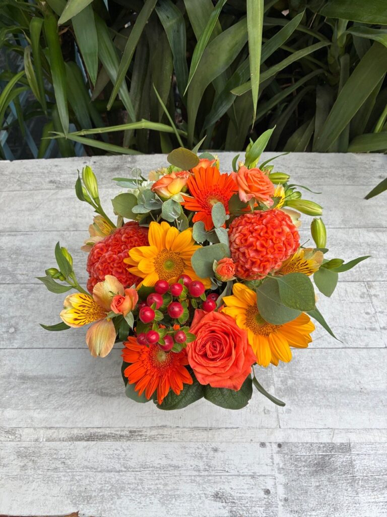 受付用　フラワーアレンジ　香椎浜