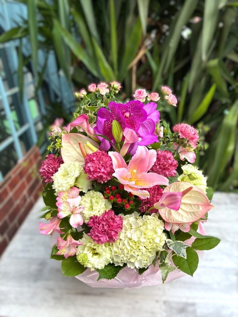 内定式　フラワーアレンジ　博多駅南