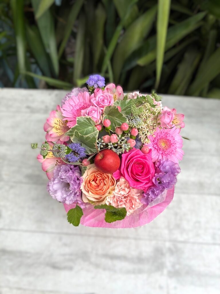 琵琶琴発表会　フラワーアレンジ　百道