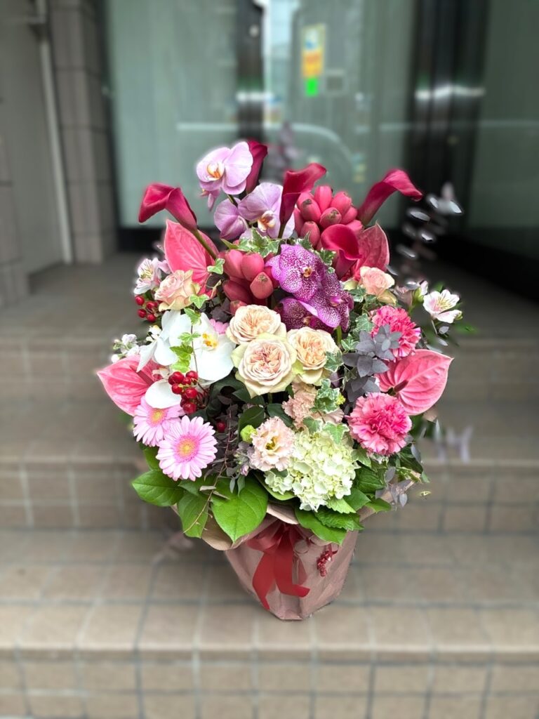 オープン祝　フラワーアレンジ　美野島