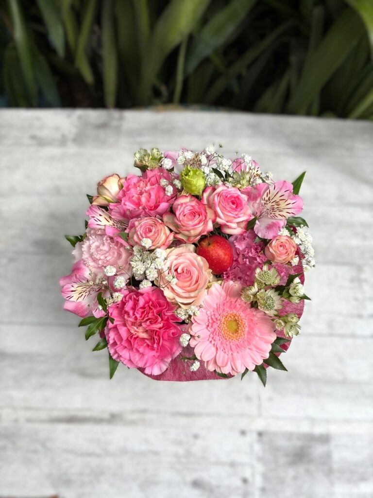 お誕生日　フラワーアレンジ　佐賀県