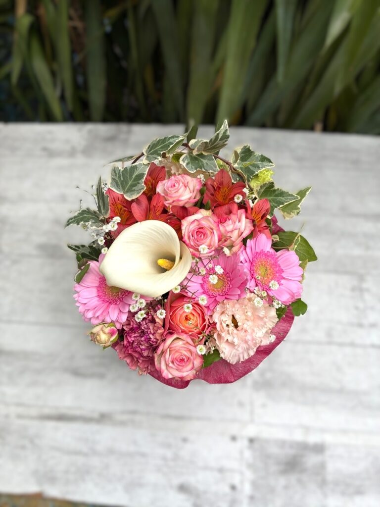 お誕生日　フラワーアレンジ　宇美町