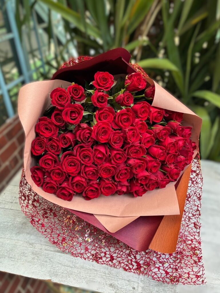 お誕生日　花束　香椎