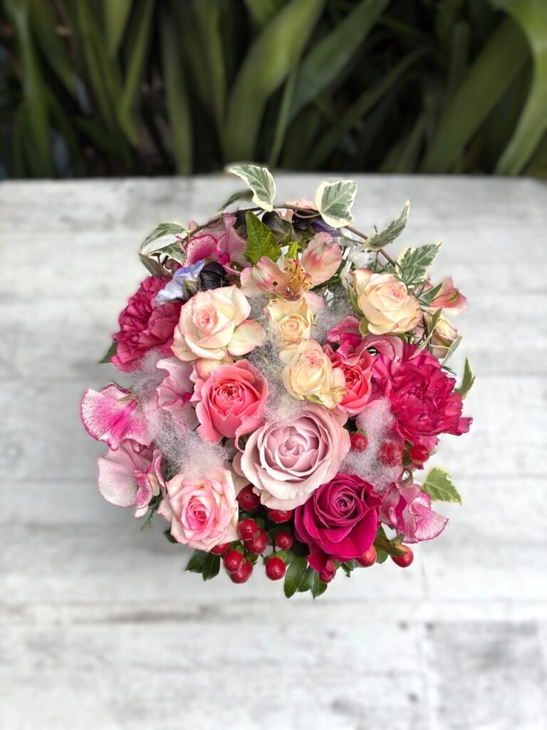 受付用　フラワーアレンジ　香椎浜