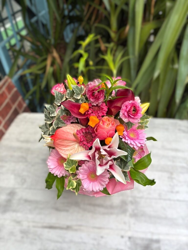 お誕生日　フラワーアレンジ　島根県