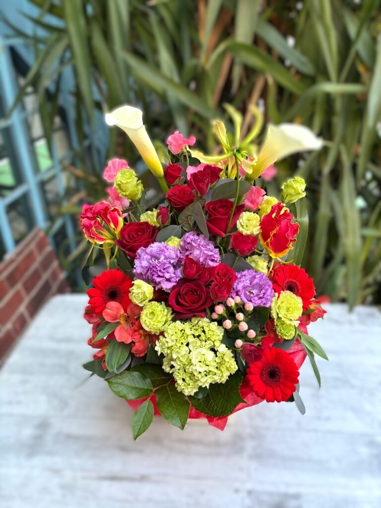 お誕生日　フラワーアレンジ　博多駅前