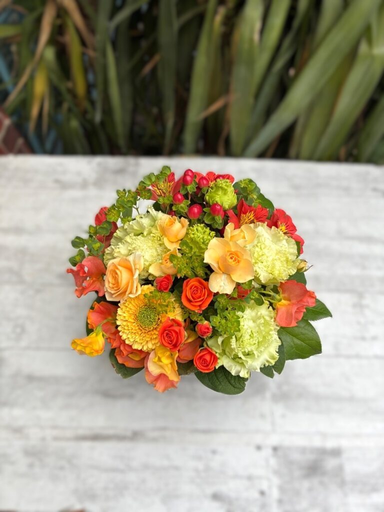 受付用　フラワーアレンジ　香椎浜